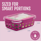 Ello Duraglass 3.4 Cup Glass Meal Prep Containers, 10 Pc, 5 Pack, Orchard