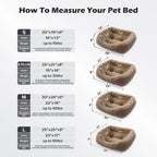 INVENHO Medium Dog Beds for Medium Dogs Washable, Rectangle Dog Bed Medium Size Dog, Orthopedic Dog Bed, Warming Soft Calming Sleeping Puppy Bed Durable Pet Bed with Anti-Slip Bottom M(30"x24"x9")