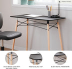 Signature Design by Ashley Jaspeni Industrial Home Office Desk, Black & Light Brown