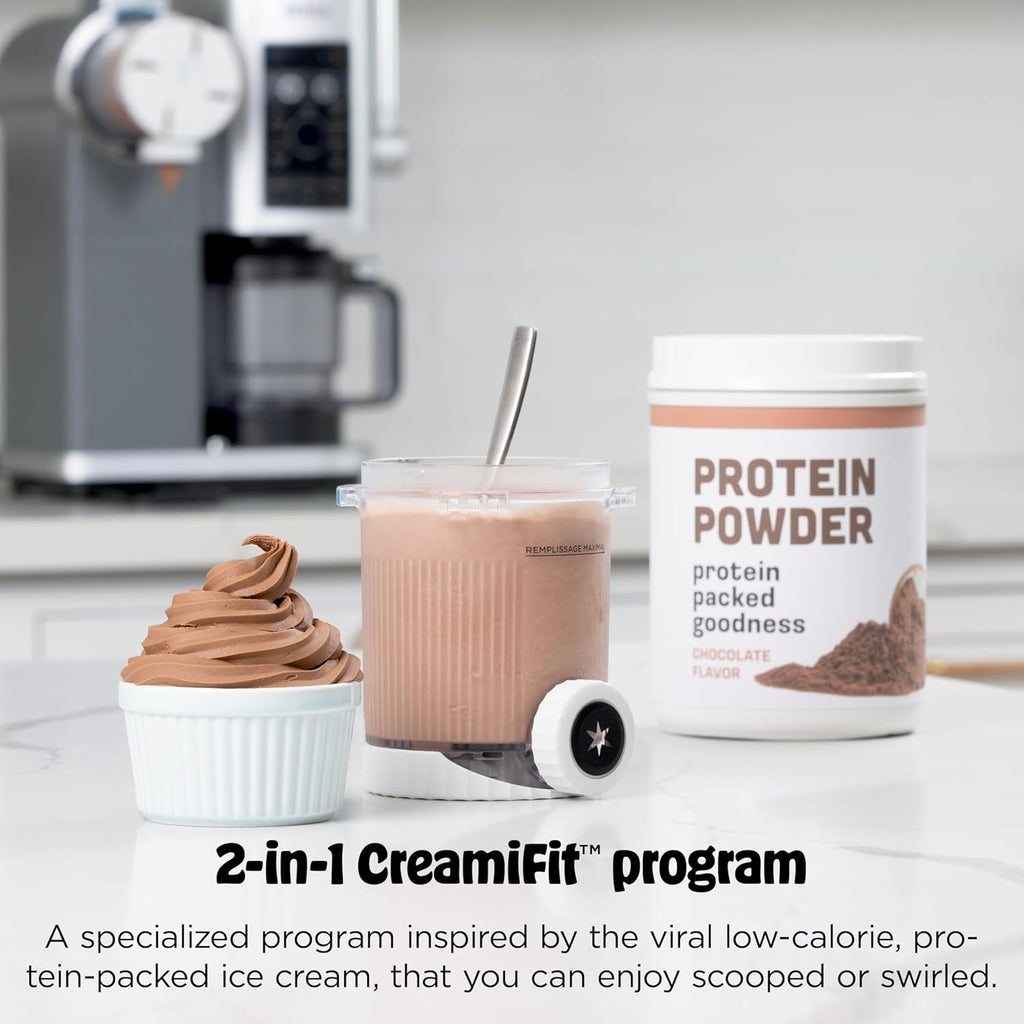 Ninja Creami Scoop & Swirl 13-in-1 Ice Cream and Soft Serve Maker, NC701 | Ninja Creami Scoop and Swirl turns almost anything into ice cream and soft serve at a button touch, scooped or swirled.