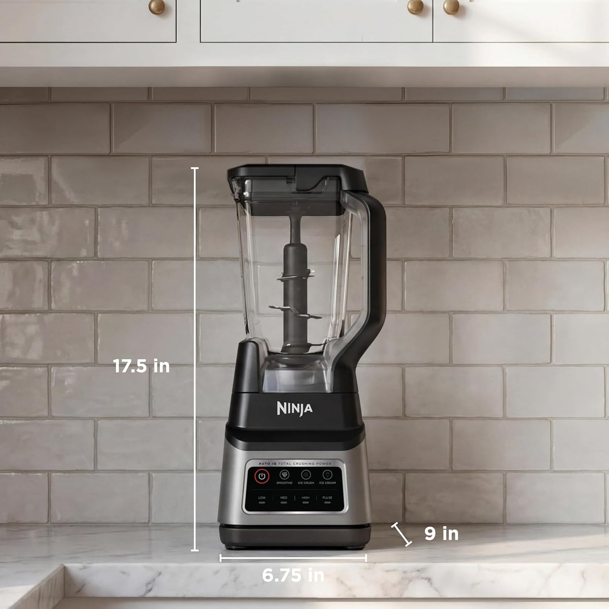 Ninja Professional Plus Blender, Auto-iQ, 1400W, 72oz Pitcher, BN701 | 1400 peak-watt motor, 3 Auto-iQ presets for smoothies, frozen drinks & ice cream. Total Crushing blades. Dishwasher safe.