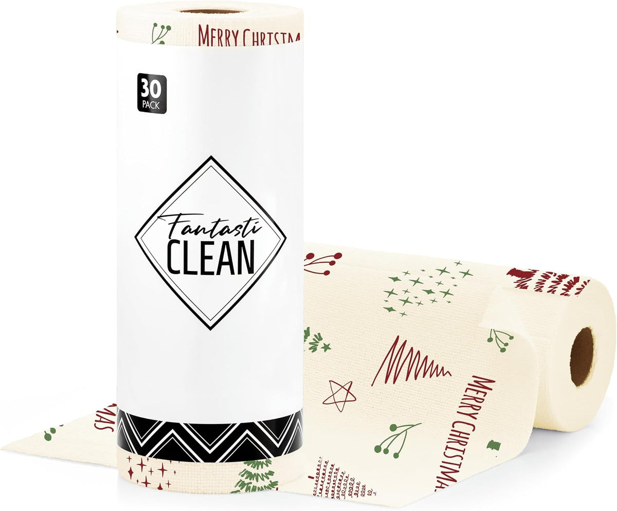 Fantasticlean Microfiber Cleaning Cloth Roll -75 Pack, 12" x 12" (Pink)