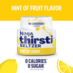 Ninja Thirsti Flavored Water Drops, SELTZER Lemon, Crisp and Refreshing Sparkling Water, Zero Calories, Zero Sugar, Zero Sweeteners, Makes 20, 12oz drinks, 3 Pack, WCFLEMNAM