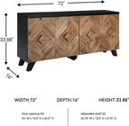 Signature Design by Ashley 72" Sideboard Accent Cabinet with Doors