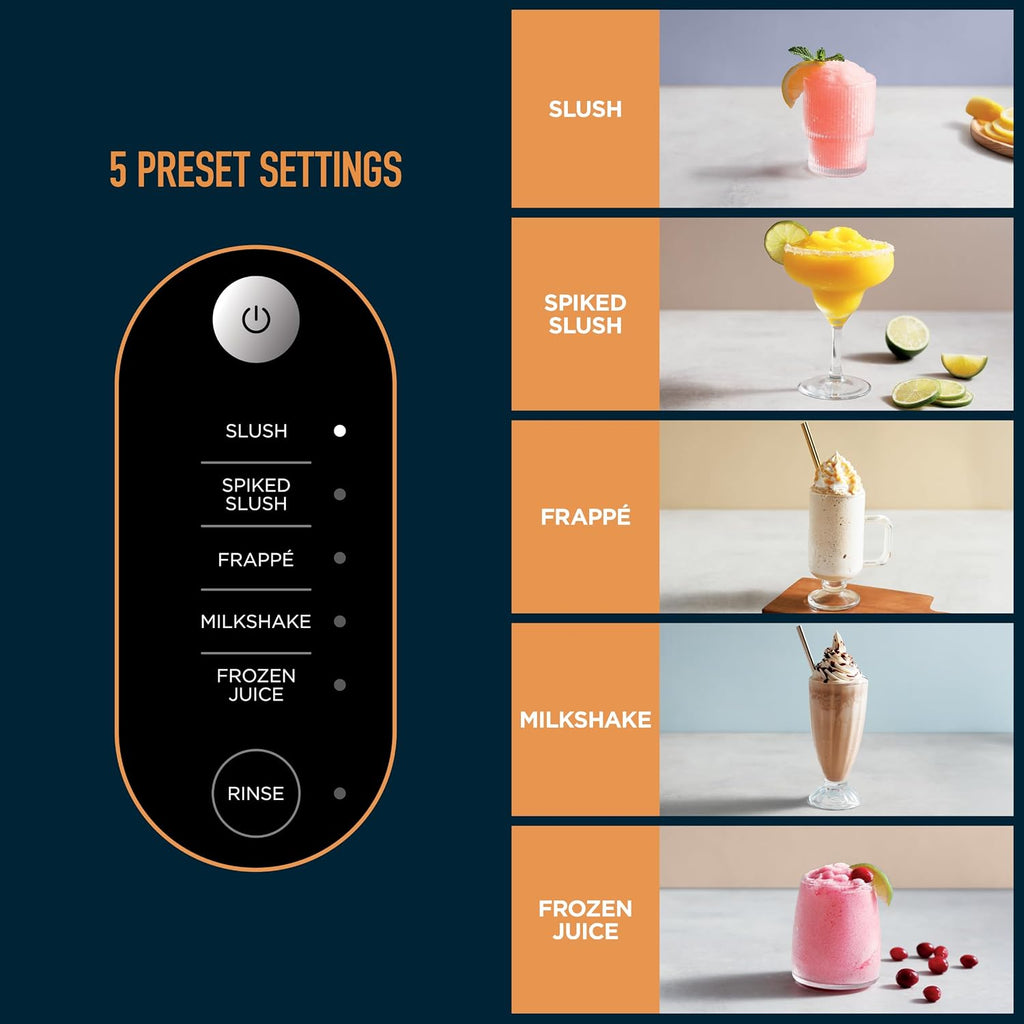 Ninja SLUSHi Professional Frozen Drink Maker with RapidChill Technology, Frozen Drink & Slushie Machine, 5 Preset Programs, Frozen Margaritas, Frappés, and More, Grey, FS301C, (Canadian Version) | RapidChill technology, 5 presets, no ice required
