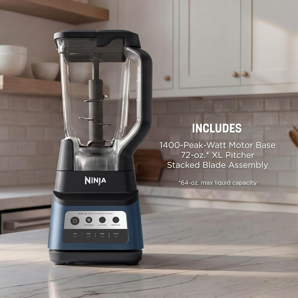 Ninja Professional Plus Blender, Auto-iQ, 1400W, 72oz Pitcher, BN701BLBRN | 1400 peak-watt motor, 3 Auto-iQ presets for smoothies, frozen drinks & ice cream. Total Crushing blades. Dishwasher safe.