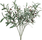 SHACOS 4 PCS 28 inch Artificial Olive Branches for Vases Greenery Olive Stems Faux Tree Branch Twig for Home Wedding Shop Office Garden Decor DIY Floral Crafts