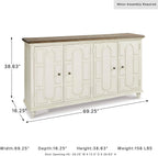 Signature Design by Ashley Roranville 69" Sideboard Buffet Accent Cabinet