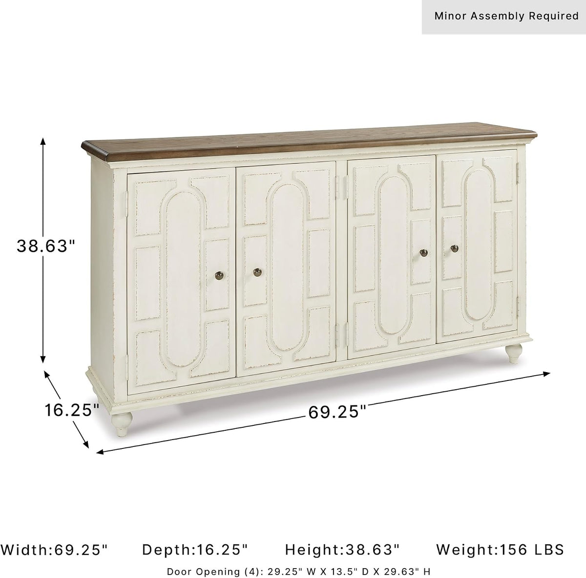 Signature Design by Ashley Roranville 69" Sideboard Buffet Accent Cabinet