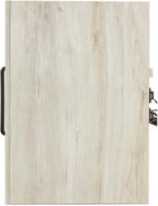 Signature Design by Ashley 2 Drawer White Nightstand with Charging Station | Engineered wood bedside table with dark elongated hardware, Faux linen drawer linings, 22"W x 16"D x 25"H, Cambeck Series