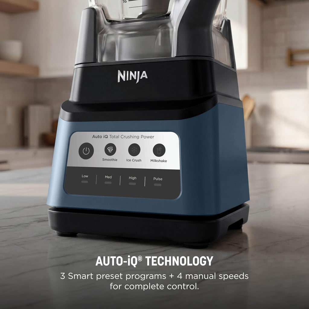 Ninja Professional Plus Blender, Auto-iQ, 1400W, 72oz Pitcher, BN701BLBRN | 1400 peak-watt motor, 3 Auto-iQ presets for smoothies, frozen drinks & ice cream. Total Crushing blades. Dishwasher safe.