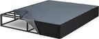 Signature Design by Ashley 10 Inch Metal Box Spring for Full Bed | 10-in height with rounded corners, Folding design for easy transport, Removable black cover, Foundation Series