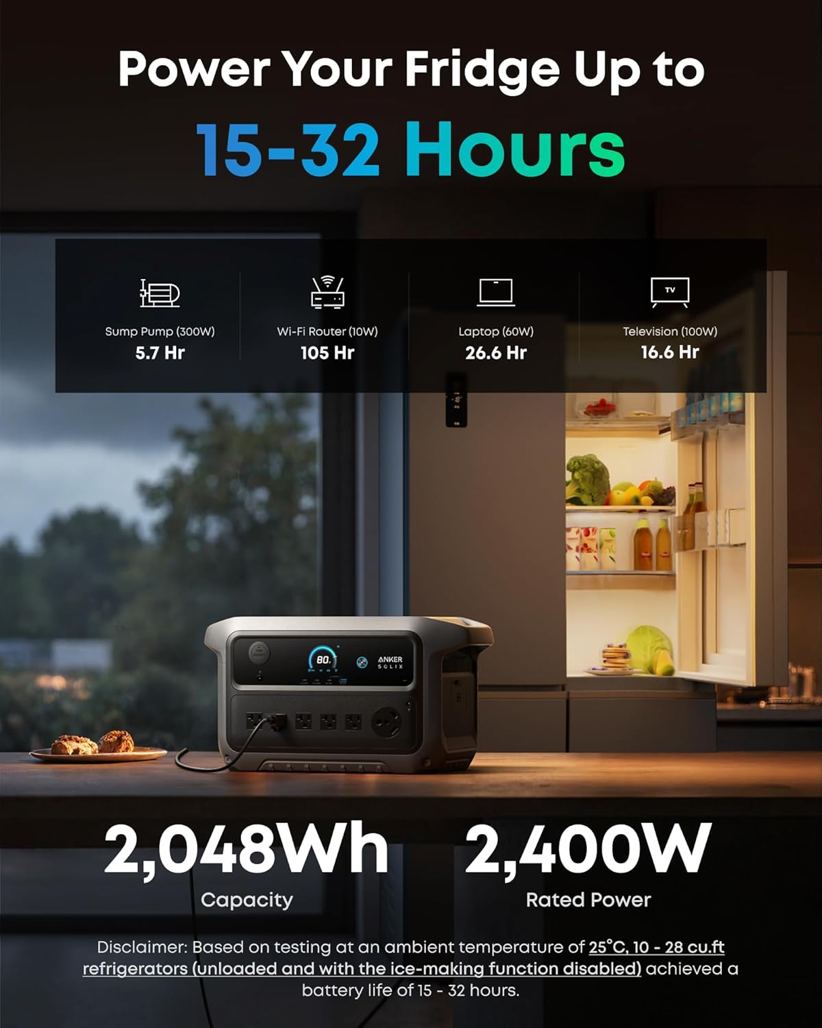Anker SOLIX C2000 Gen2 Portable Power Station, Expansion Battery, 4096Wh