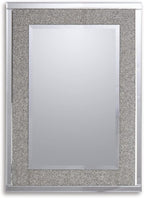 Signature Design by Ashley Kingsleigh Glam Beaded Crystal Accent Mirror, Silver