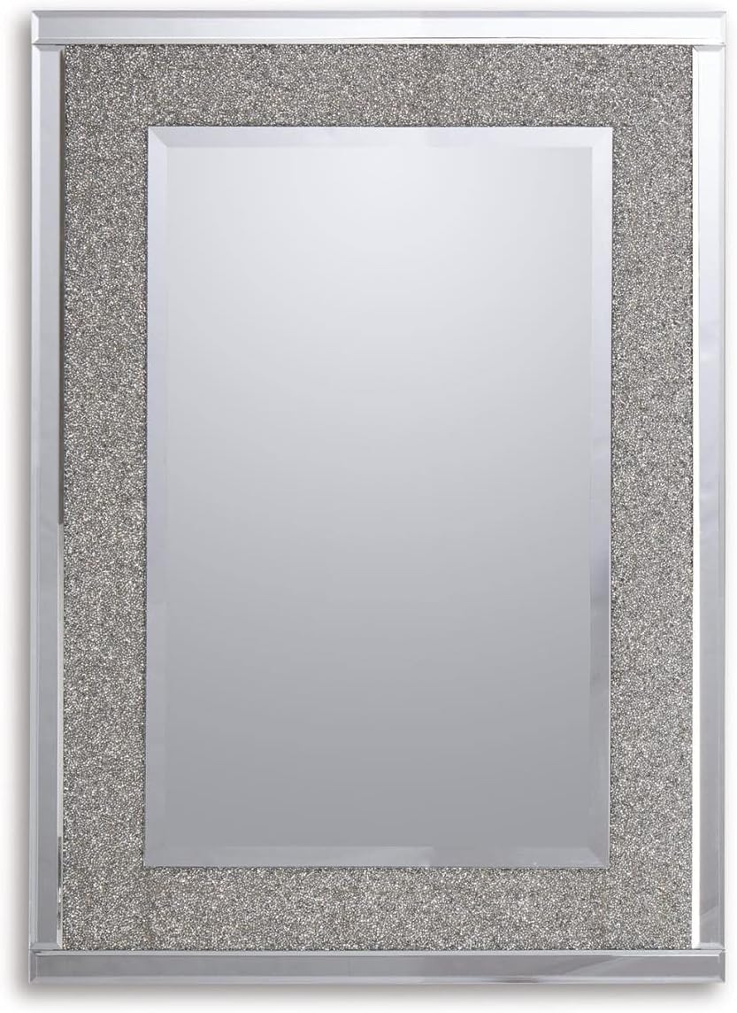 Signature Design by Ashley Kingsleigh Glam Beaded Crystal Accent Mirror, Silver