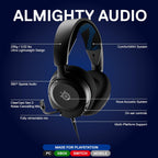 SteelSeries Arctis Nova 1P for PlayStation - PS5 Gaming Headset - Hi-Fi Drivers - 360° Spatial Audio - AirWeave Memory Foam Ear Cushions - Lightweight - Also compatible with PC, Xbox - Black