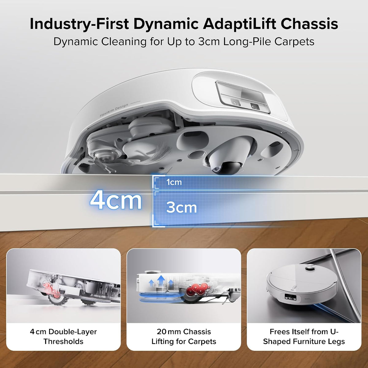 roborock Qrevo Curv 2 Pro Robot Vacuum Cleaner with Mop, 25,000 Pa Suction