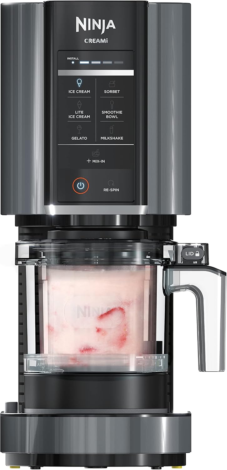Ninja CREAMi 7-in-1 Ice Cream Maker, Includes (5) Pints, for Ice Cream, Gelato, Sorbet ,Milkshakes, Mix-ins, Smoothie Bowls & More