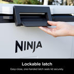 Ninja FrostVault™ 50qt Hard Cooler with Dry Storage Drawer, Luminous Blue | Ninja FrostVault keeps food cool, dry & separate under 40°F for days, with 50-qt capacity holding up to 80 cans