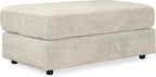 Signature Design by Ashley Soletren Oversized Ottoman, Stone | Plush stone beige chenille upholstery, Wood and engineered wood frame, 48-inch rectangular living room footprint
