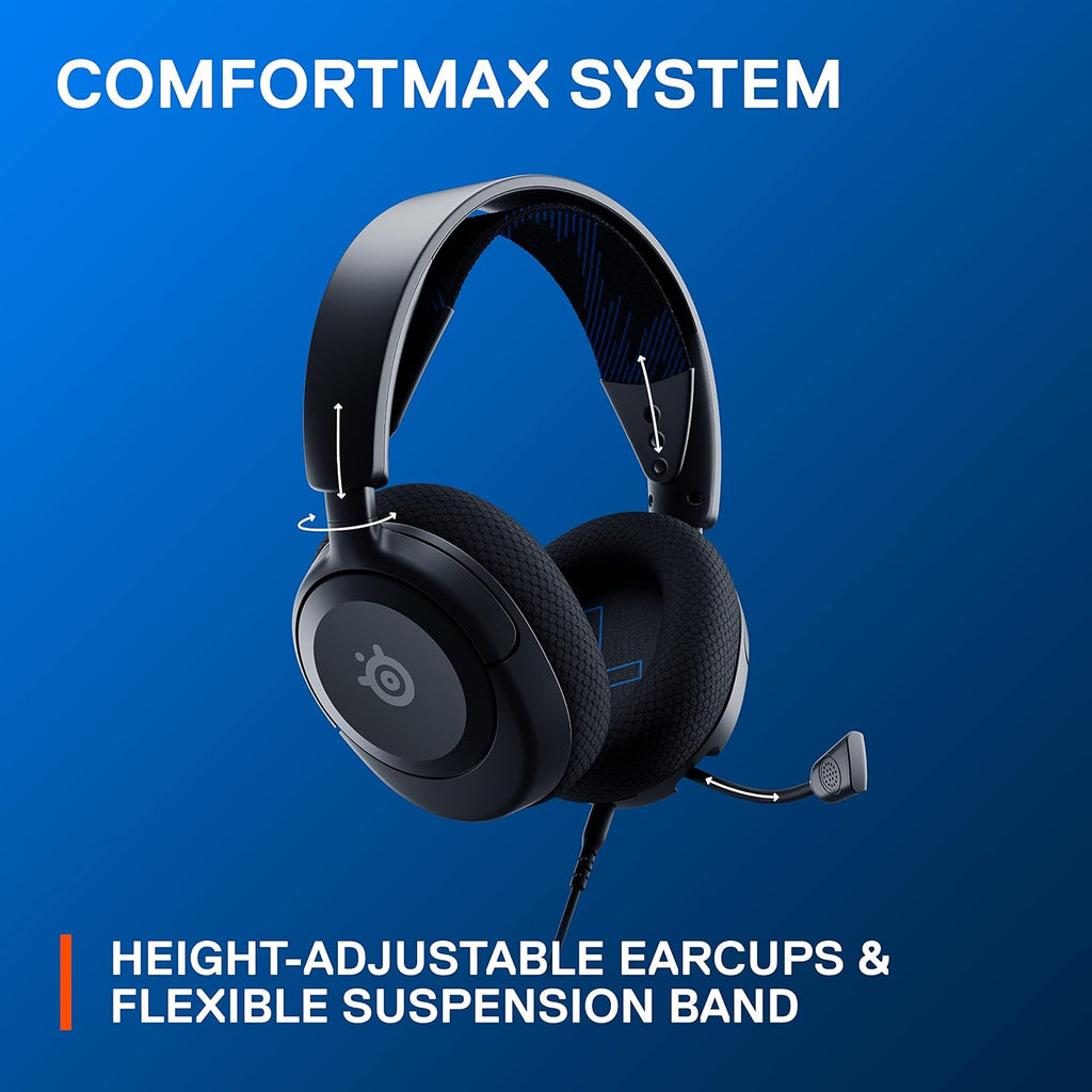 SteelSeries Arctis Nova 1P for PlayStation - PS5 Gaming Headset - Hi-Fi Drivers - 360° Spatial Audio - AirWeave Memory Foam Ear Cushions - Lightweight - Also compatible with PC, Xbox - Black