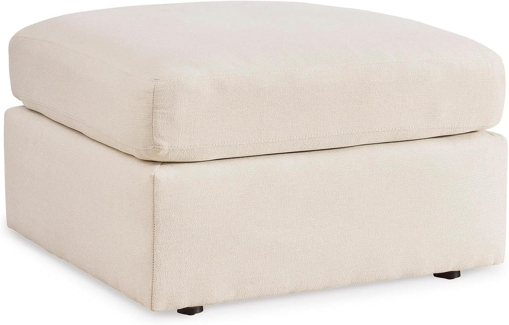 Signature Design by Ashley Modmax Square Oversized Accent Ottoman, Oyster | Stain-resistant Next-Gen Nuvella polyester, Durable reinforced frame, 32-inch square design for coffee table use
