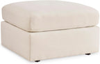 Signature Design by Ashley Modmax Square Oversized Accent Ottoman, Oyster | Stain-resistant Next-Gen Nuvella polyester, Durable reinforced frame, 32-inch square design for coffee table use