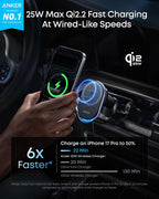 Anker Prime Qi2 25W MagSafe Compatible Wireless Car Charger Mount