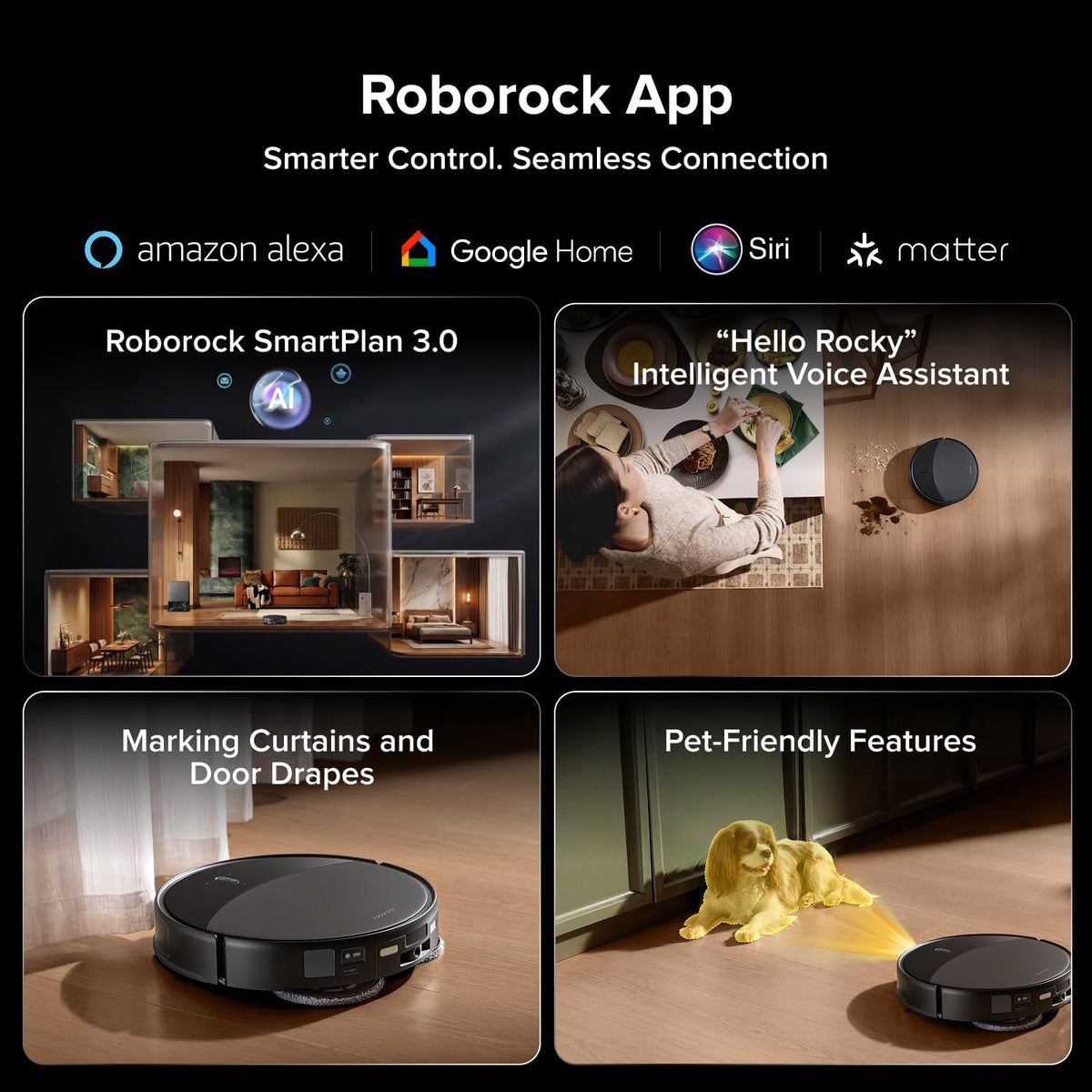 roborock Saros 20 Set Robot Vacuum Cleaner with Mop, 36,000 Pa Suction