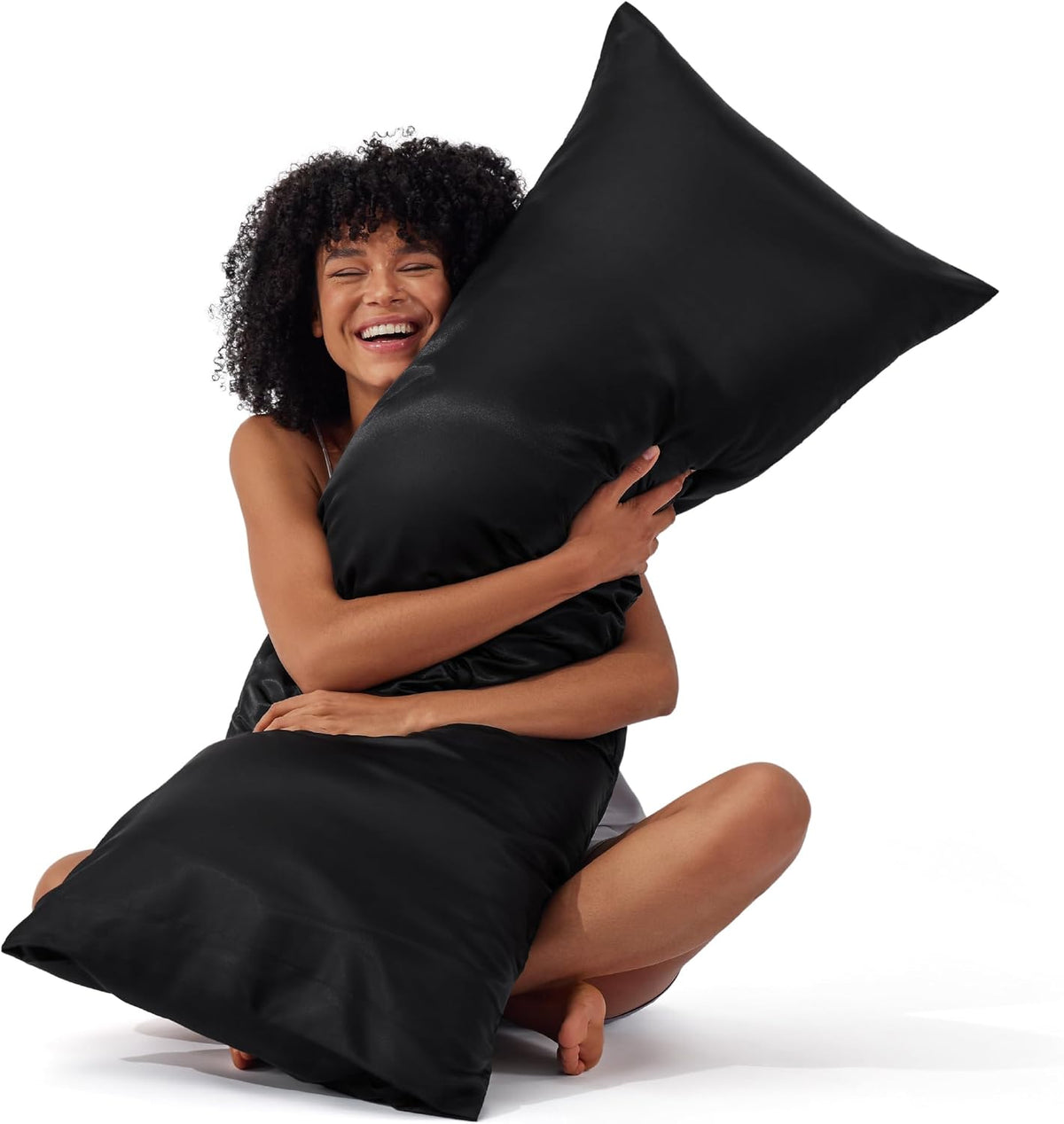 Bedsure Satin Pillowcases Queen Set of 2, Similar to Silk Pillow Cases Pink