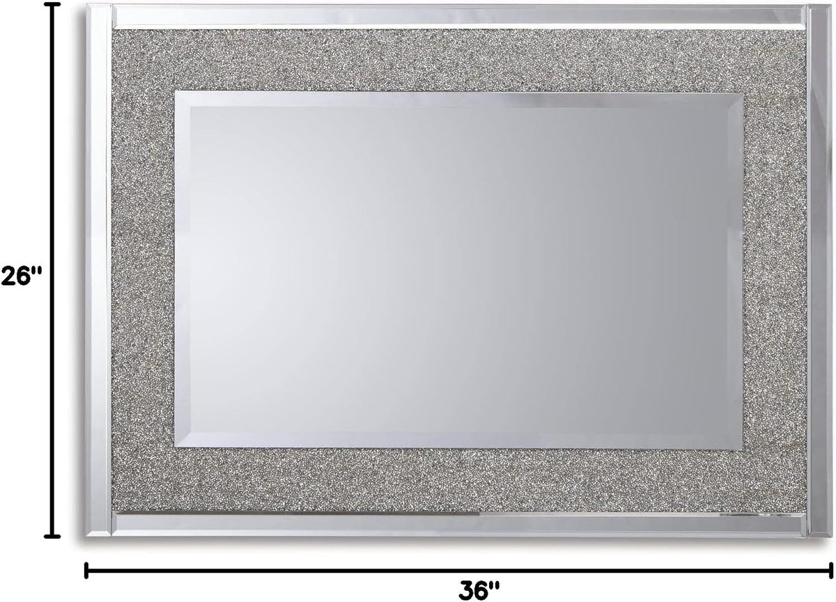 Signature Design by Ashley Kingsleigh Glam Beaded Crystal Accent Mirror, Silver