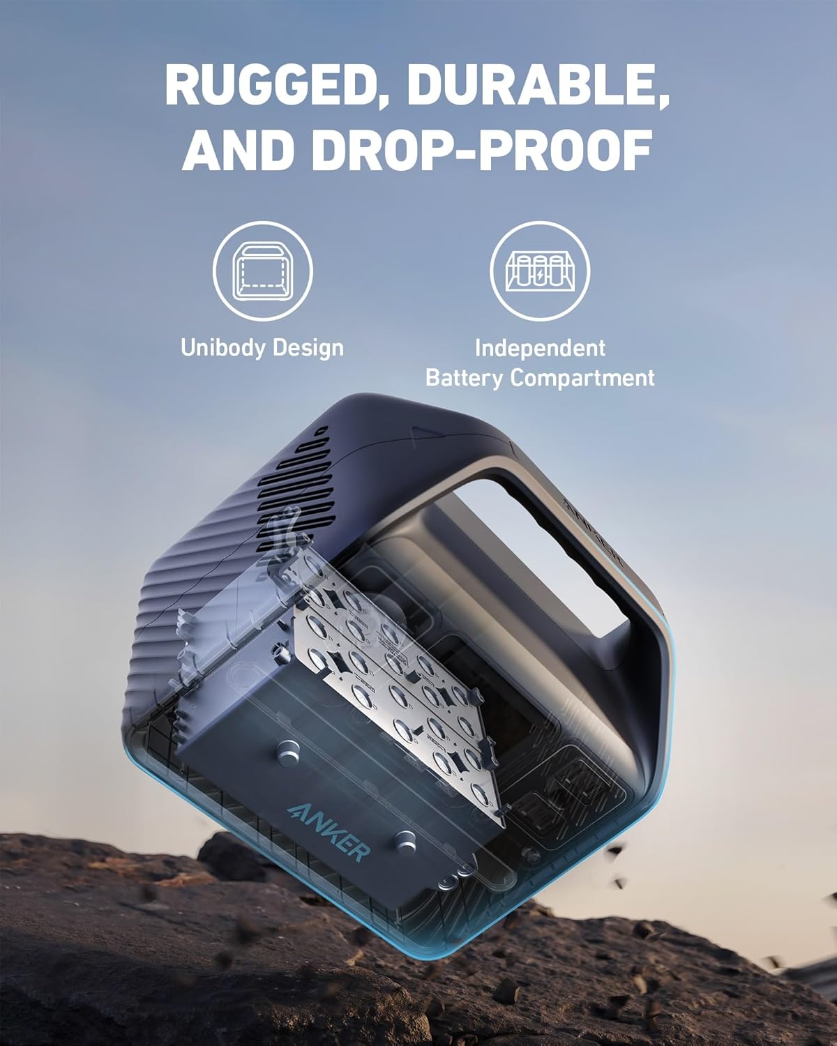 Anker 521 Portable Power Station Upgraded with LiFePO4 Battery, 256Wh 6-Port Powerhouse, 300W (Peak 600W) Solar Generator (Solar Panel Optional), 2 AC Outlets, 60W USB-C PD Output, Outdoor Generator