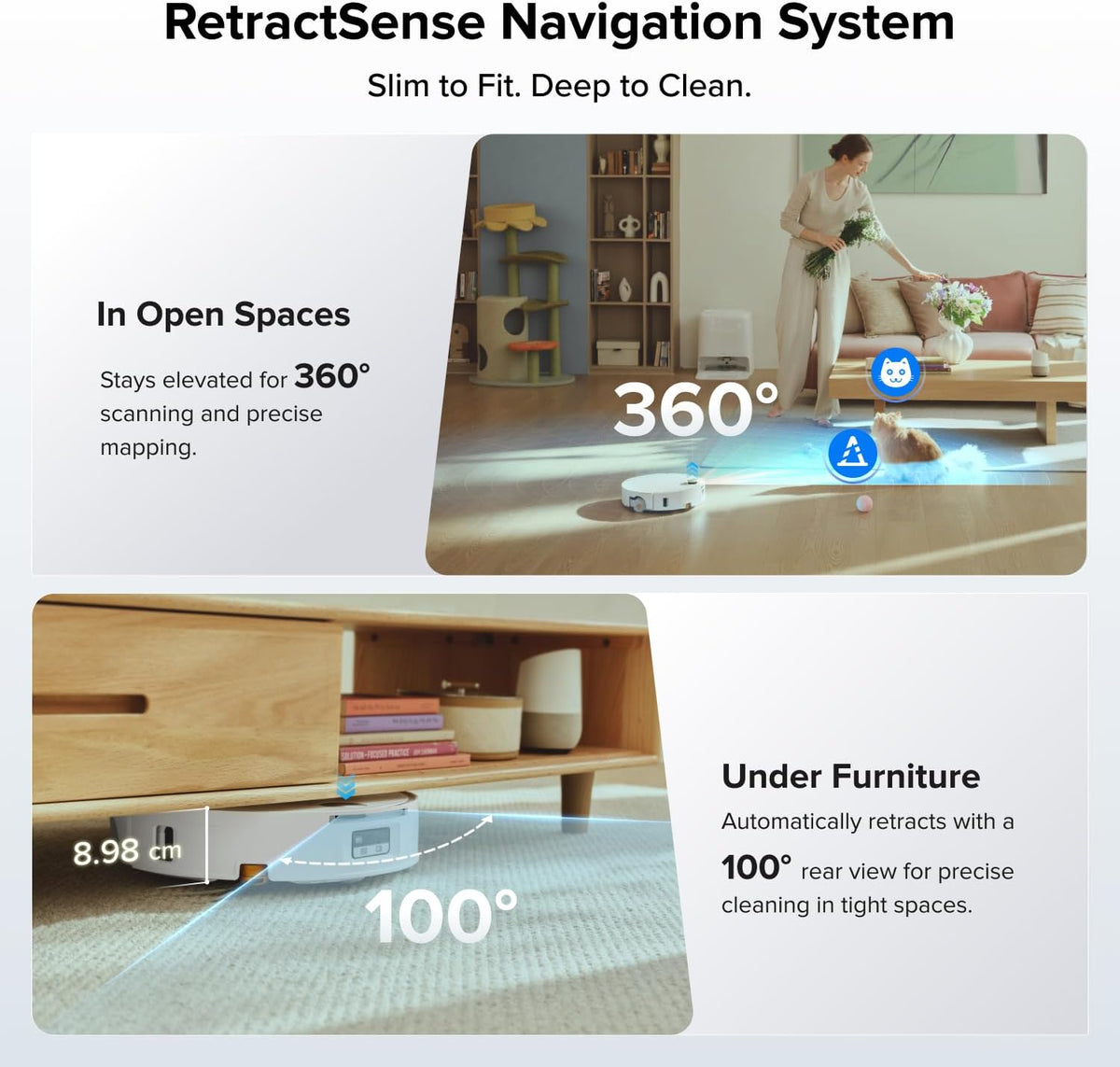 roborock Qrevo Edge 2 Flow Robot Vacuum Cleaner with Mop, 35,000 Pa Suction