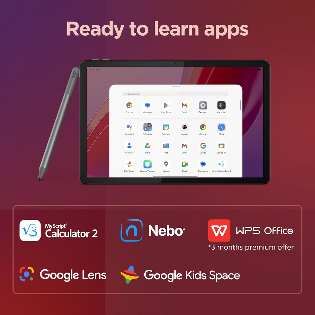 Lenovo Tab M11 Android Tablet | 11 Inch Full HD 1200p | 128 GB | Lenovo Tab Pen | WiFi | 4 GB RAM | Luna Grey | Designed for Portable Entertainment