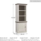 Signature Design by Ashley Havalance Left Pier Cabinet, Farmhouse Bookcase