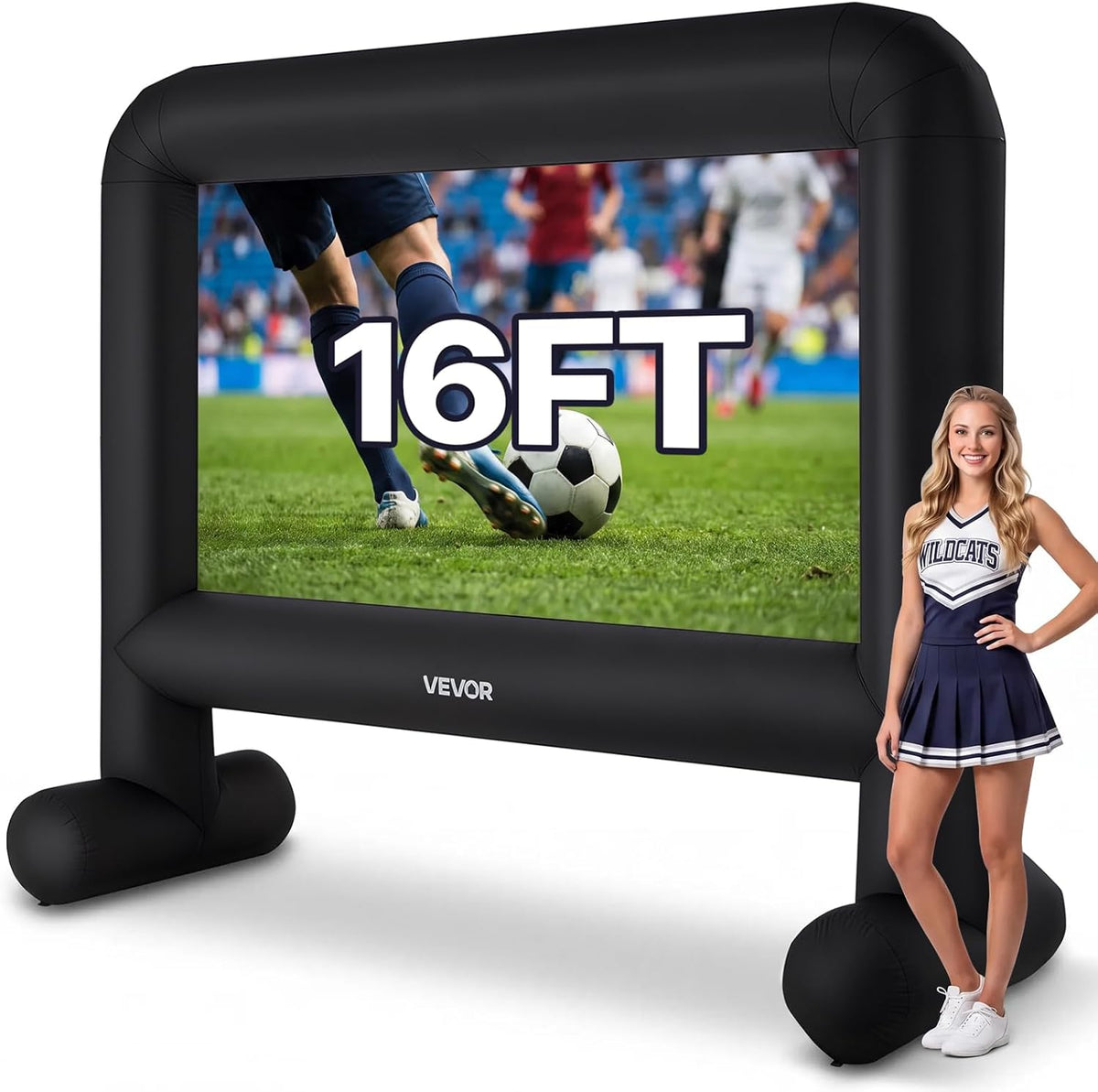 VEVOR Inflatable Projector Screen for Outdoor Use with 350W Air Blower