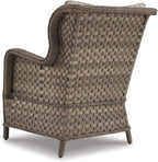 Signature Design by Ashley Clear Ridge Outdoor Handwoven Wicker Cushioned Lounge Chair 2 Count, Light Brown