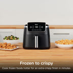 Ninja Air Fryer Pro, 5 Qt, 4-in-1, Grey, AF141 | Air fry, roast, reheat, dehydrate, 1750W, 400F max, Fits 4 lbs fries, Nonstick basket, Dishwasher-safe