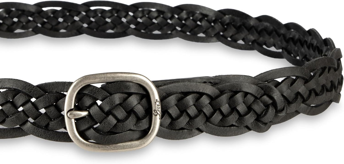 Levi's Women's Fully Adjustable Casual Leather Braided Belt for Jeans and Dresses