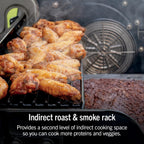 Ninja FlexFlame Grill & Smoker, Electric & Propane, 5-in-1, Black,PG301BK | Ninja FlexFlame is a 5-in-1 grill, smoker & griddle with precise 200-600°F control, fitting 3 chickens or 4 rib racks