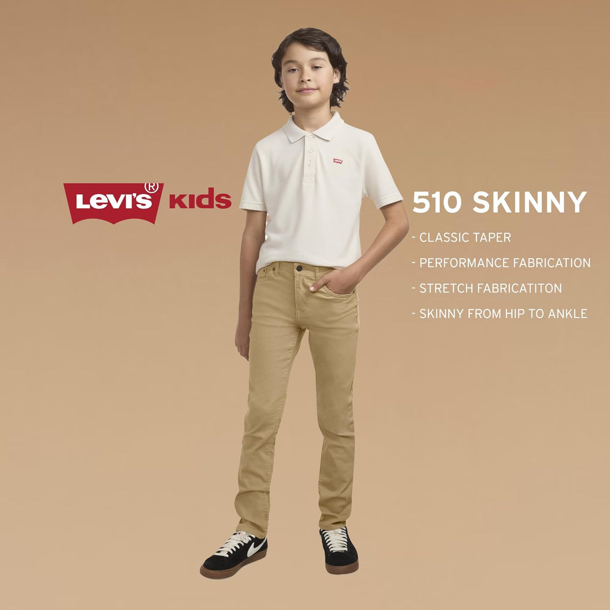 Levi's Boys' 510 Skinny Fit Destructed Jeans