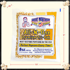 Movie Theater Style 12-Count Popcorn Packs - Pre-Measured 8-Ounce All-in-One Kernel, Salt, Oil Packets for Popping Machines by Great Northern Popcorn