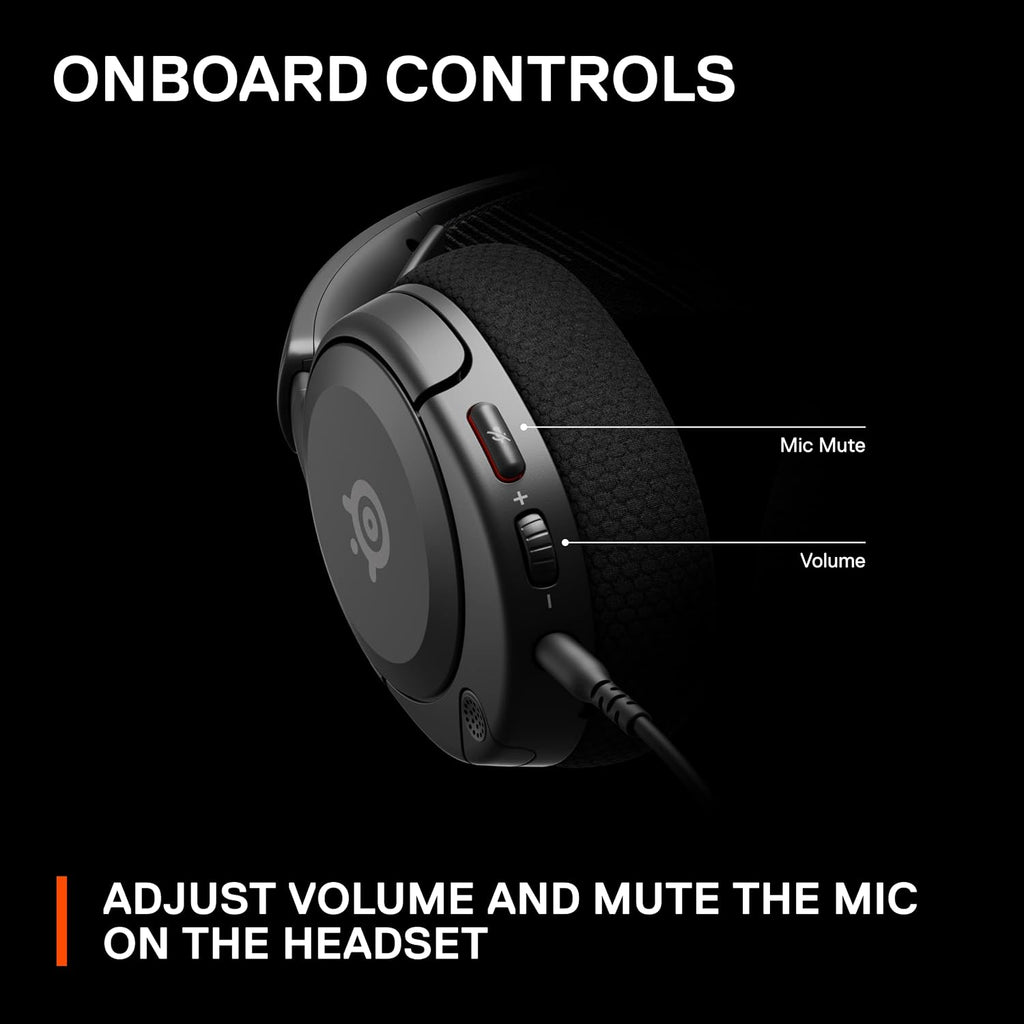 SteelSeries Arctis Nova 1 - Gaming Headset for PC, PS5, PS4, Xbox - Hi-Fi Drivers - 360° Spatial Audio - AirWeave Memory Foam Ear Cushions - Ultra Lightweight - Black