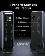 Anker Prime Docking Station, 14-in-1 Laptop Docking Station Dual Monitor