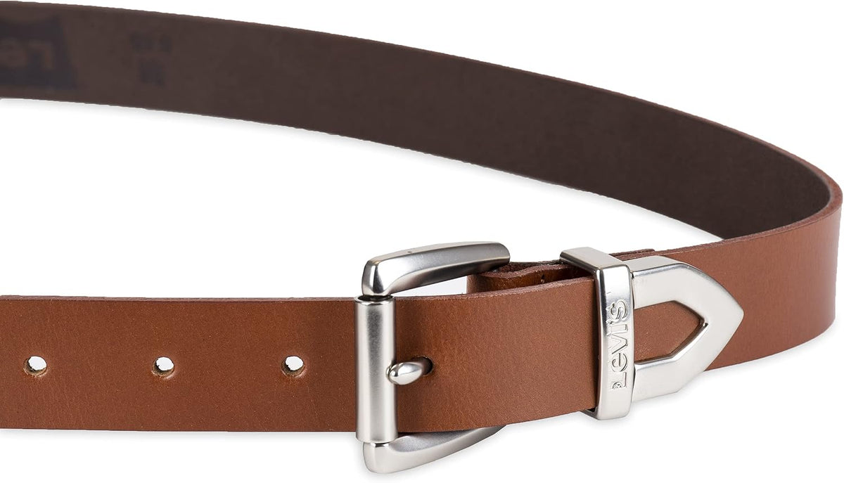 Levi's Women's Slim Casual Western Style Leather Jean Belt With Metal Tip – Regular & Plus Sizes
