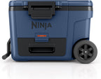 Ninja FrostVault™ 45qt Cooler with Wheels, Dry Storage, Lakeshore Blue | Ninja FrostVault's 45-qt capacity holds 68 cans, keeps food cool & dry, and rolls easily on all-terrain wheels