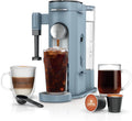 Ninja Pod & Grounds XL Coffee Maker, K-Cup Compatible, Denim Blue, PB055ABL | Brews Grounds, Compact Design, Built-In Milk Frother, 68-oz. Reservoir, 6oz. Cup-24oz. Mug Sizes