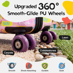 20" Ride On Luggage for Kids,Cute Pattern,Lightweight Hardshell Carry-On Luggage with Double Spinner Wheels,TSA Lock,Circular Handrail,Safety Belt,Foot Pedal,for Boys&Girls,Load Cap. 120 lbs (Pink)