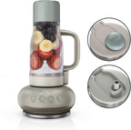 Ninja BlendBOSS Personal Blender, 26oz Tumbler, 1200PW, Stone Mint, DB351ST | 1200-peak-watt BlendBOSS crushes ice to snow. 26-oz leakproof tumbler, chug spout & detachable straw. Dishwasher safe.