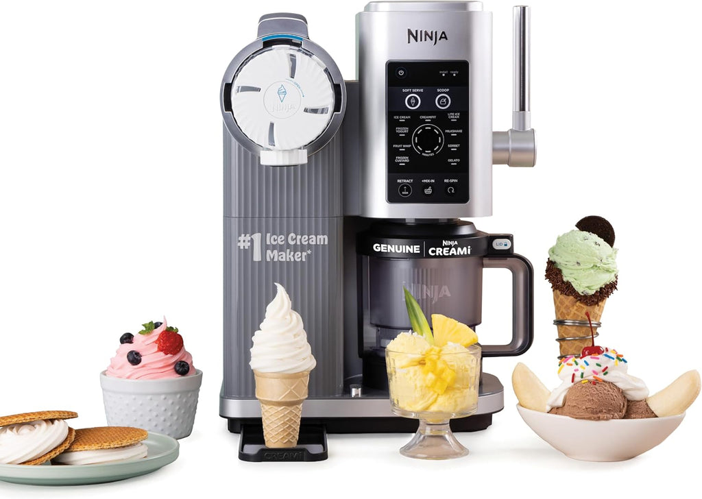 Ninja Creami Scoop & Swirl 13-in-1 Ice Cream and Soft Serve Maker, NC701 | Ninja Creami Scoop and Swirl turns almost anything into ice cream and soft serve at a button touch, scooped or swirled.